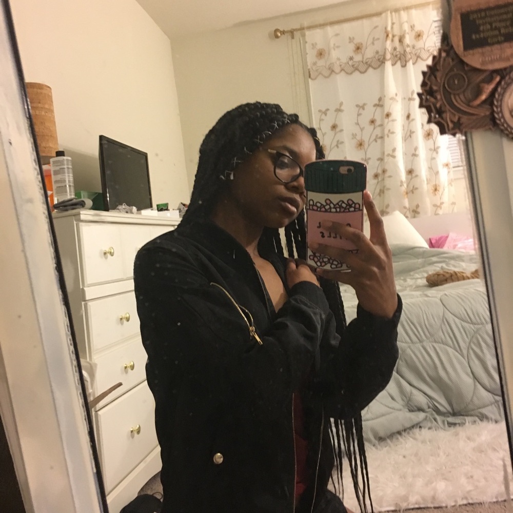 Black Lightweight Bomber Jacket